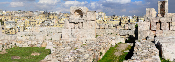 View at the roman citadel at Amman in Jordan - 786359026