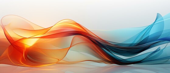 Abstract, colorful wave, vibrant color creativity striped transparent fractal