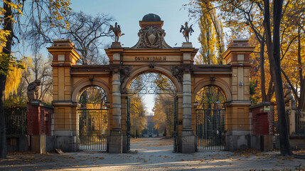 Entrance gate of Debrecen Zoo Hungary
