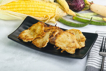 Tasty golden potato hash brown