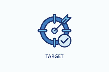 Target vector, icon or logo sign symbol illustration