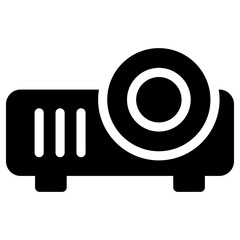 projector icon, simple vector design