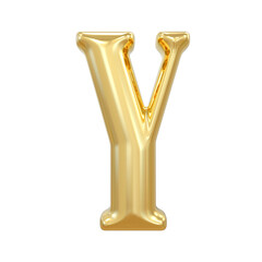 Y letter gold