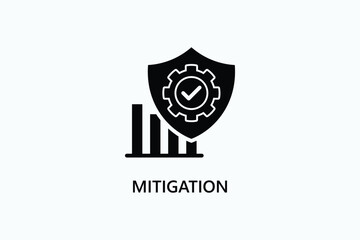 Mitigation vector, icon or logo sign symbol illustration