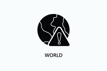 World vector, icon or logo sign symbol illustration