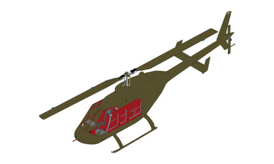 Gray helicopter vector illustration