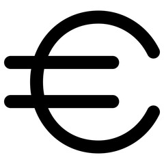euro icon, simple vector design - obrazy, fototapety, plakaty