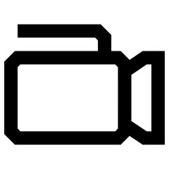 video camera icon, simple vector design - obrazy, fototapety, plakaty