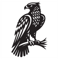 Hawk silhouette vector illustration