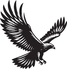 Hawk silhouette vector illustration