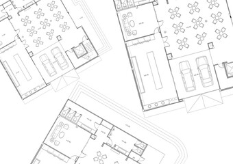 Floor plan designed building on the drawing.