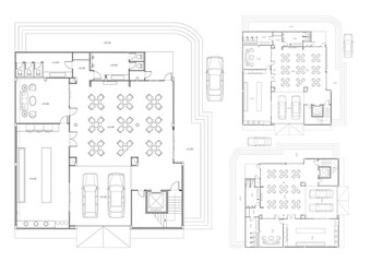 Floor plan designed building on the drawing.