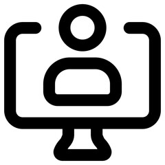 my computer icon, simple vector design