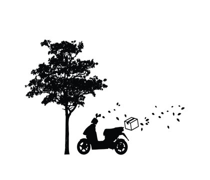 recommend clip art: vector free tree with bike illustration