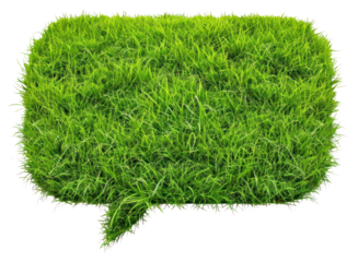 PNG Speech bubble box shape lawn grass vegetation plant.