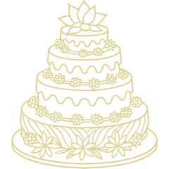 Elegant floral wedding cake