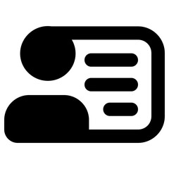 personal information icon, simple vector design