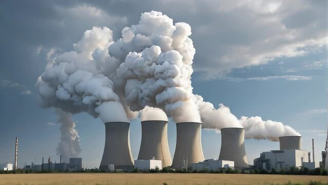 white smoke coming out of the nuclear plants