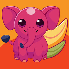 purple elephant,elephant, purple, vector, cartoon, animal