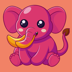 purple elephant,elephant, purple, vector, cartoon, animal