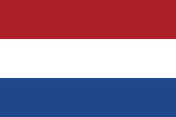 National Flag of the Netherlands original size and colors vector illustration, Holland tricolour flag, de Nederlandse vlag, Kingdom of the Netherlands flag Dutch