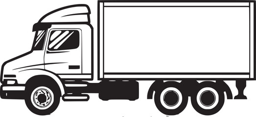 shipping delivery truck flat vector 
