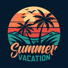 Fototapeta premium Summer t shirt design.