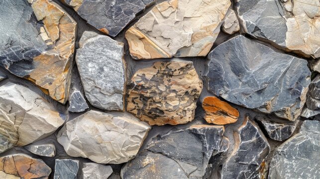 Background of Gray and Beige Natural Stones