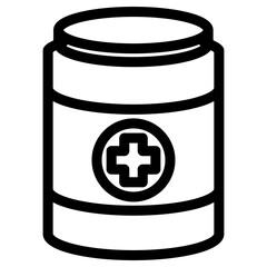 medicine bottle icon, simple vector design