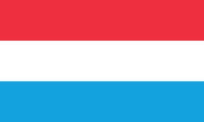 National flag of Luxembourg original size and colors vector illustration, Letzebuerger Fandel or Flagge Luxemburgs or Drapeau du Luxembourg, Luxembourg flag triband - obrazy, fototapety, plakaty