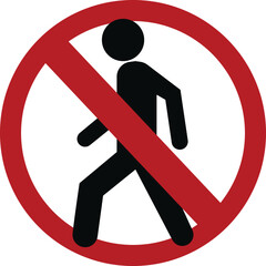 do not enter sign vector