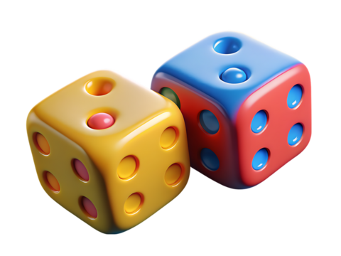 A stack of dice