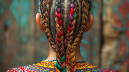 Hair is used as a medium of self-expression and culture. Braids, artistic expressions, illustrations,