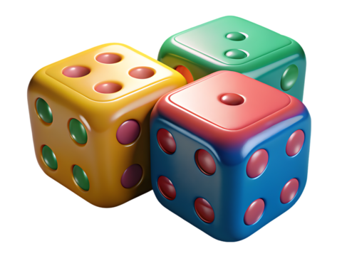 A stack of dice