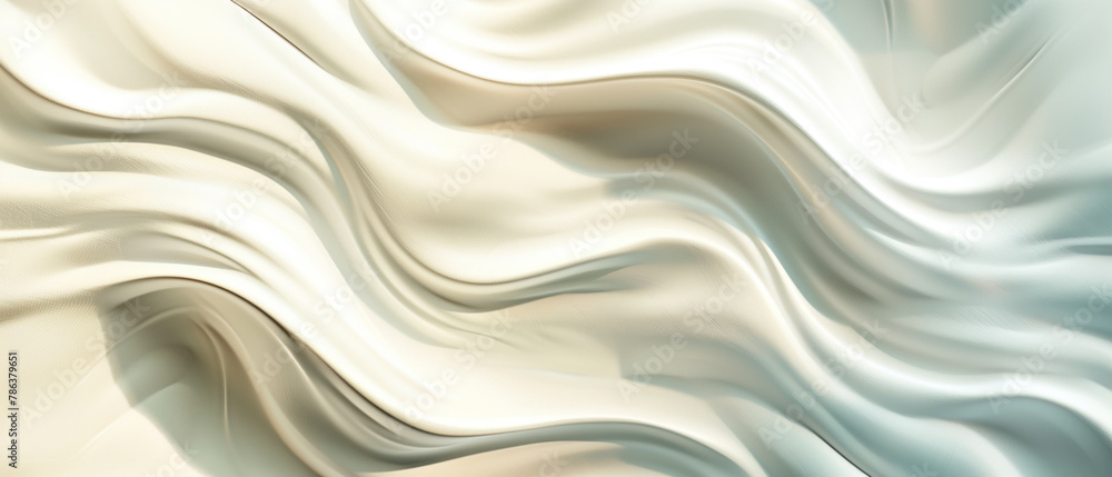 Poster Abstract Neutral Fabric Background with Soft Curves and Flow.