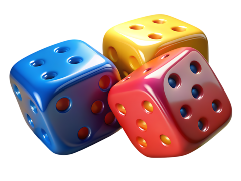 A stack of dice