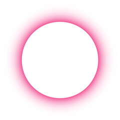 Shining circle frame with Pink isolated on transparent background.