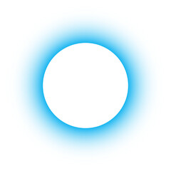 Shining circle frame with Blue isolated on transparent background.
