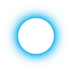 Shining circle frame with Blue isolated on transparent background.