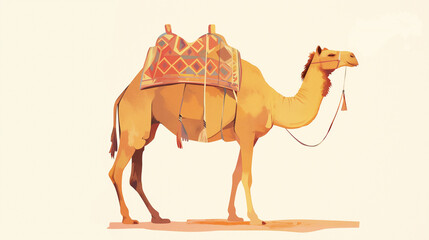 Camelo no fundo branco - Ilustração