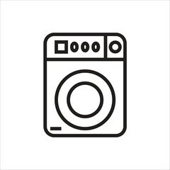 washing machine vetor icon line template