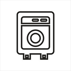 washing machine vetor icon line template