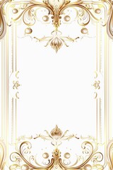 Sophisticated Golden Art Nouveau Frame for Invitations