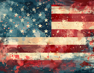 American flag background for Independence Day celebration