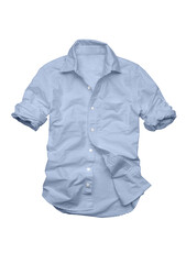blue shirt isolated on white background