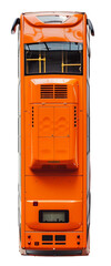 Orange Bus. Public Transport Mock-up. Top View Template. Ai Generative