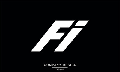 FI, IF Abstract Letters Logo Monogram Design Icon Font