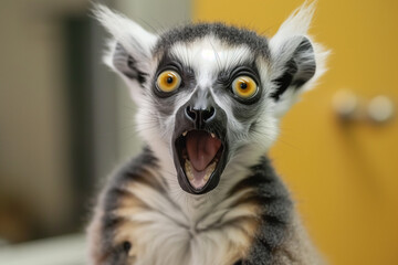 Fototapeta premium portrait of ring lemur