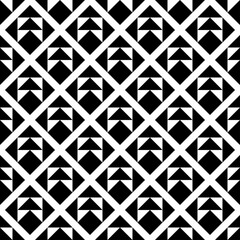 Seamless pattern. Rhombuses, triangles ornament. Checks, figures. Tiles, polygons background. Diamonds, triangular shapes wallpaper. Squares, forms backdrop. Digital paper, textile print, abstract. - 786394403
