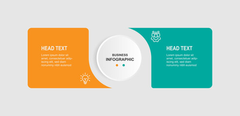Two step layout design for infographic template 